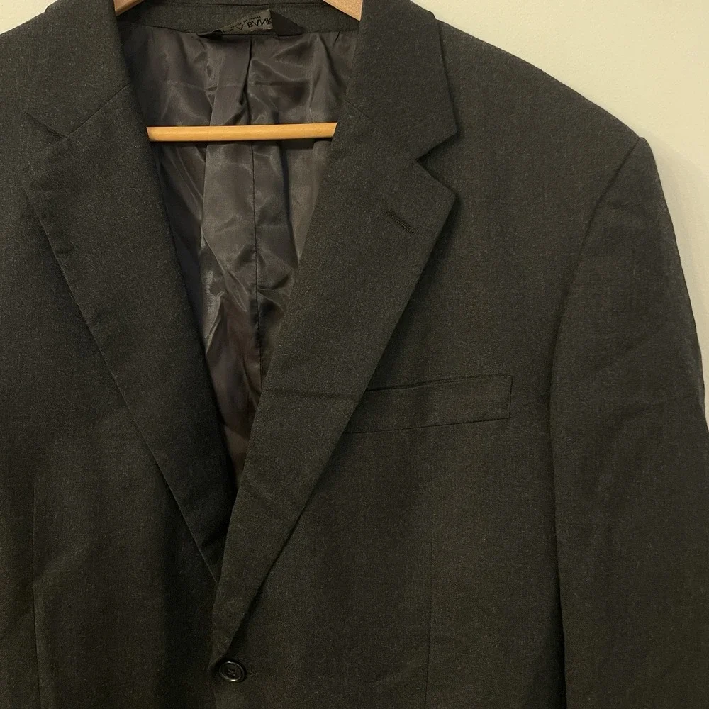 Joseph A Bank Wool Blazer 44L Black Business Professional‎ Sport Coat